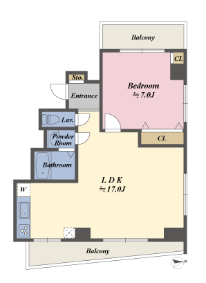 1LDKの間取図